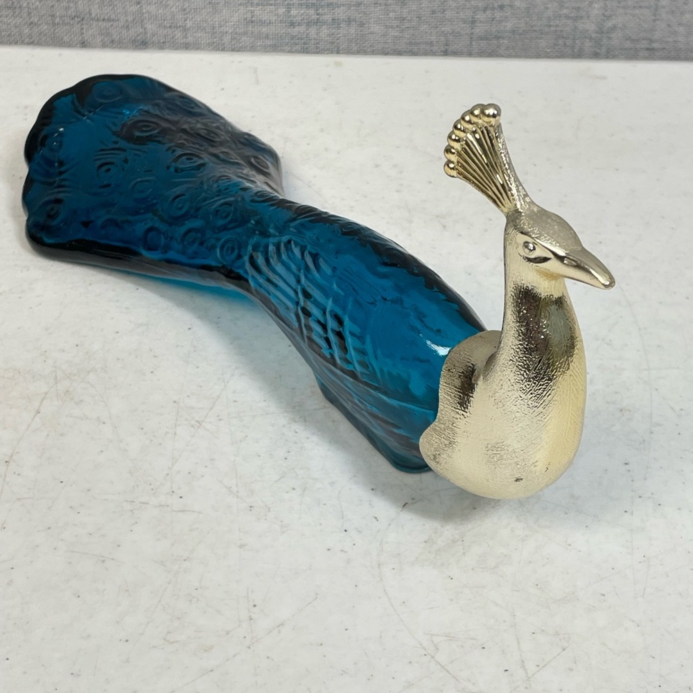 Avon Blue and Gold Peacock Figurine